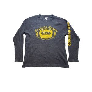 Bruisers League Football Youth Extra‎ Large Black Waffle Knit Thermal MVP Boys